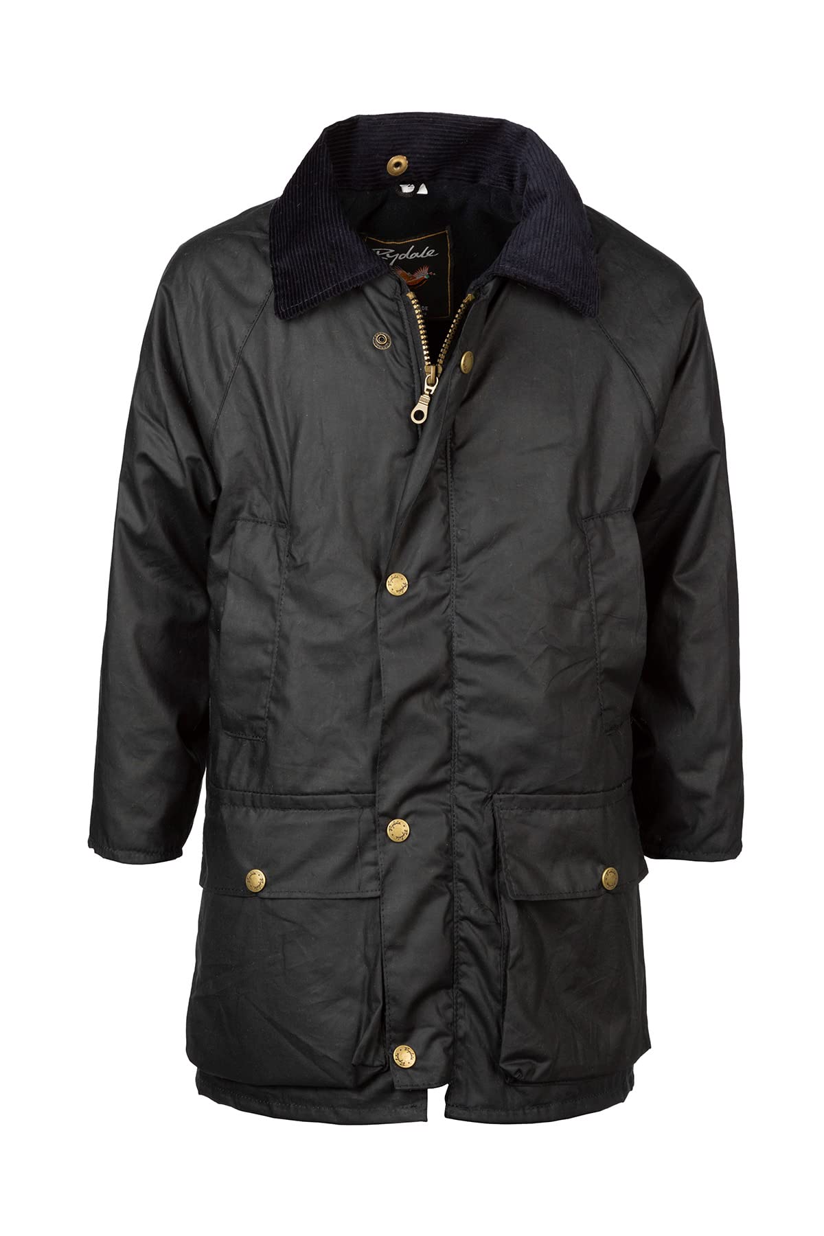 Boy's Fleece Lined Wax Jacket Kid's Waxed Jackets British Made Children's Coats (as8, age, 5_years, 6_years, regular, Navy)