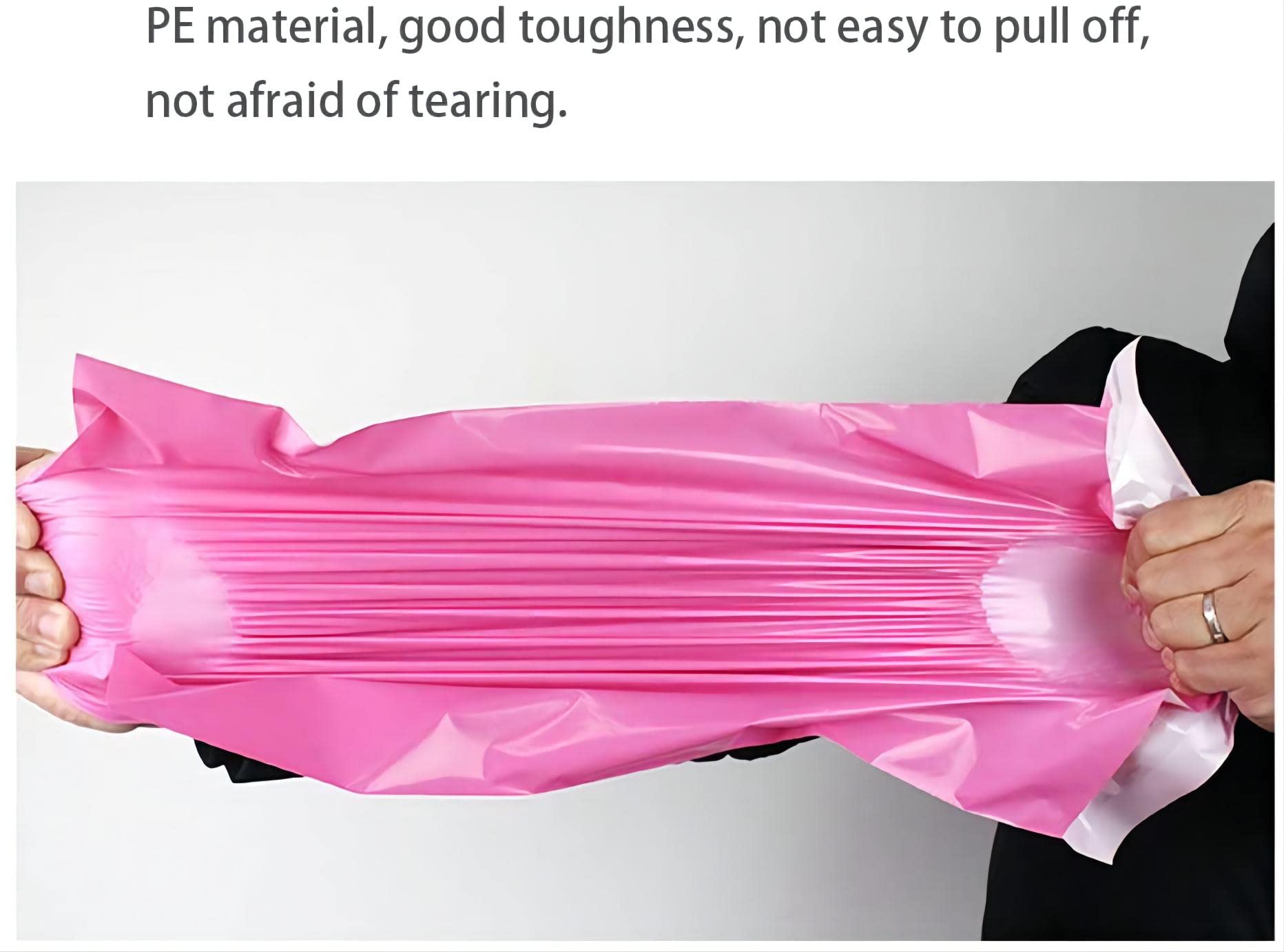 100 Unidades De Bolsas De Correo Postal Express, Paquete De Sellado De Material PE, Bolsas De Correo, Sobres De Correo, Impermeables Y Resistentes A La Humedad (Pink, 35X45cm / 14X18in)