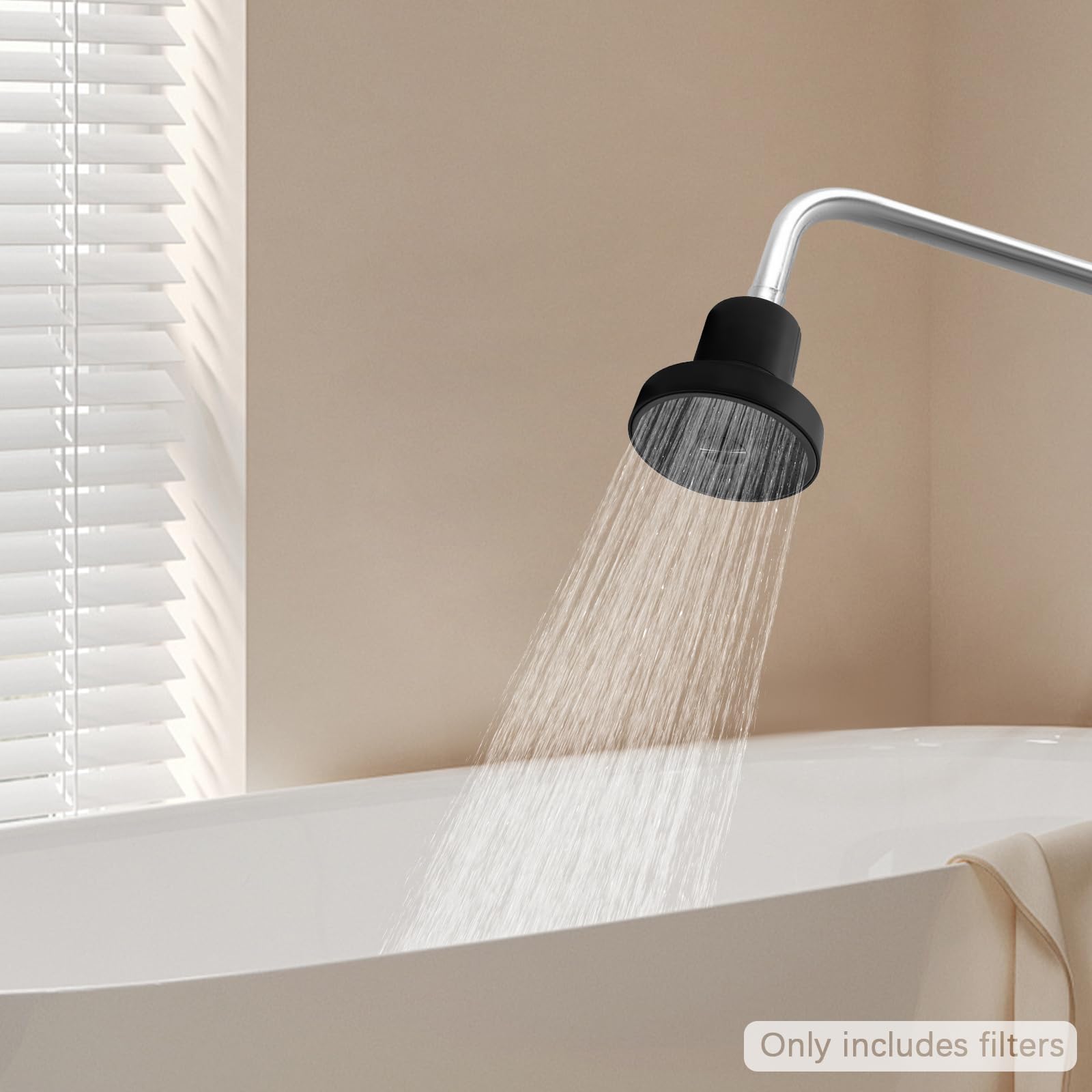 Alcachofa de ducha con filtro, cabezal de ducha con filtro premium, galvanización, fácil instalación, filtración triple (KDF-55/carbón activo/sulfito de calcio), para agua dura, cloro residual
