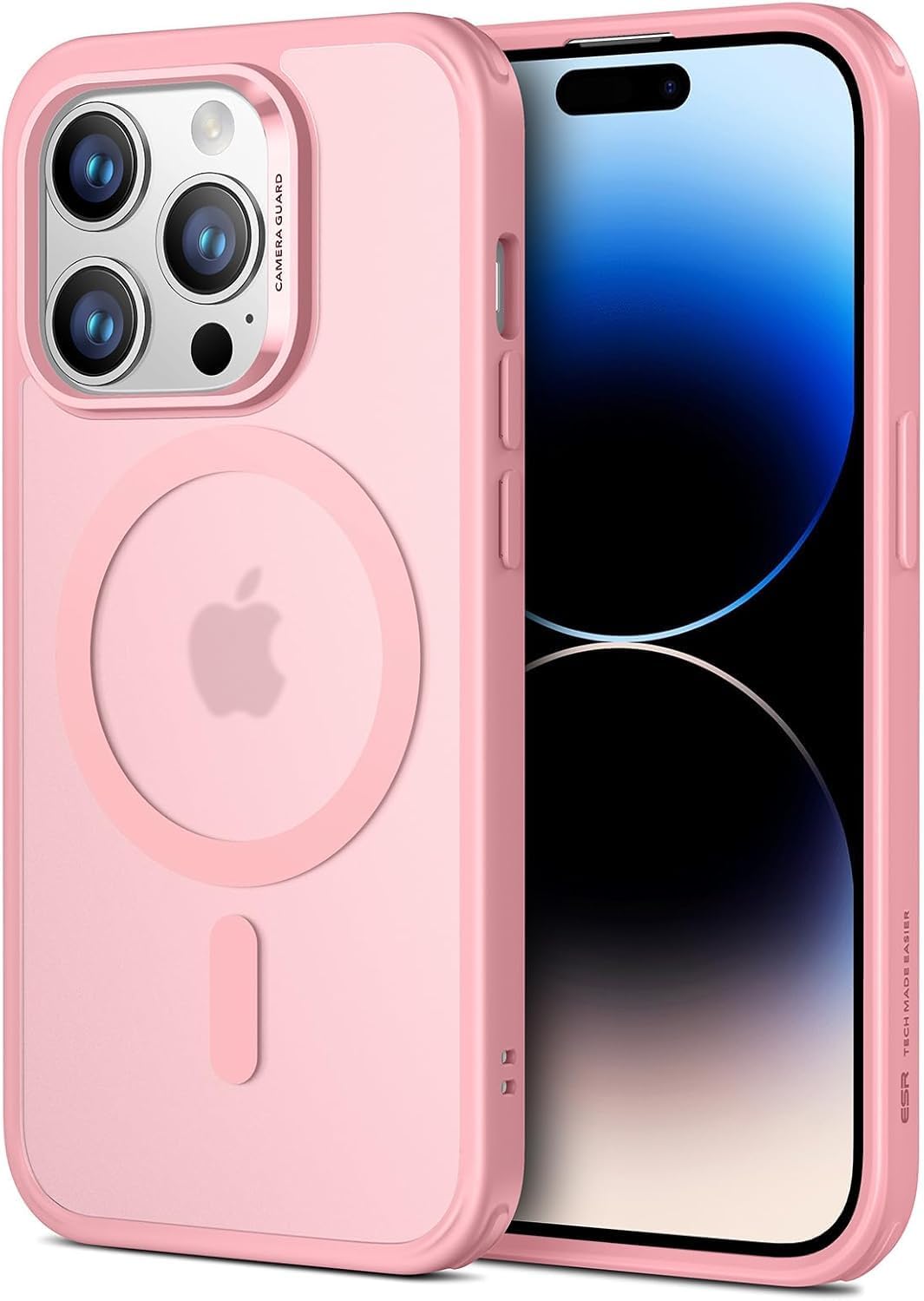 ESR for iPhone 16 Pro Case (4 in 1) Set, Translucent Matte Case with Screen Protector, Compatible with MagSafe, Military-Grade Protection, Classic Series, Frosted Pink