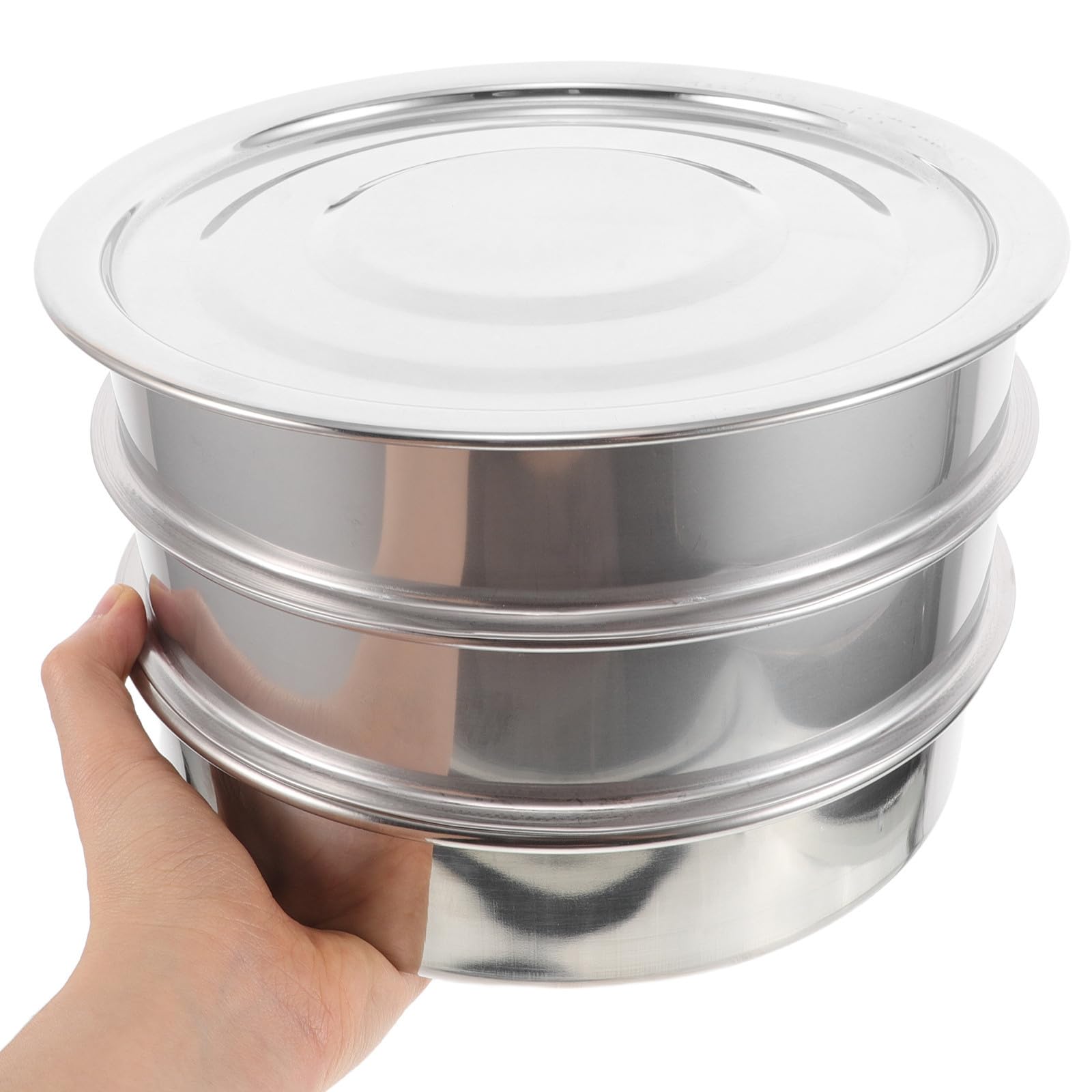 Toyvian Plateau de Germination pour Pousses en Acier Inoxydable Argenté, Empilable 3 Niveaux Drainage, pour Cuisines Compactes et Arrosage Quotidien