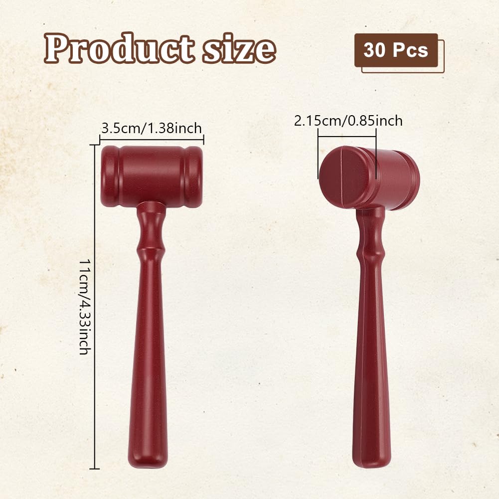 NBEADS 30 Pcs Plastic Judge Gavel Prop - Image 2