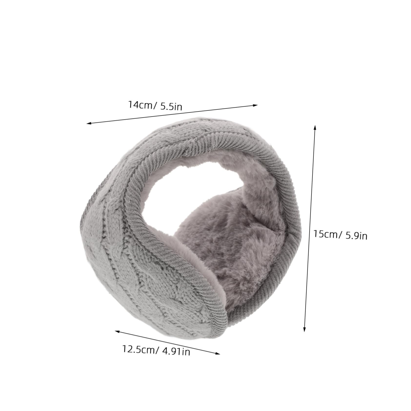 TOGEVAL Foldable Winter Ear Warmer Knit Earmuff with Faux Furry for Women Men Outdoor Cold Weather Accessory