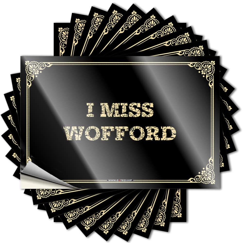 Home Gifts Bottle Tattoo | I Miss Wofford Positive for Checkered Decor(12X18CM)