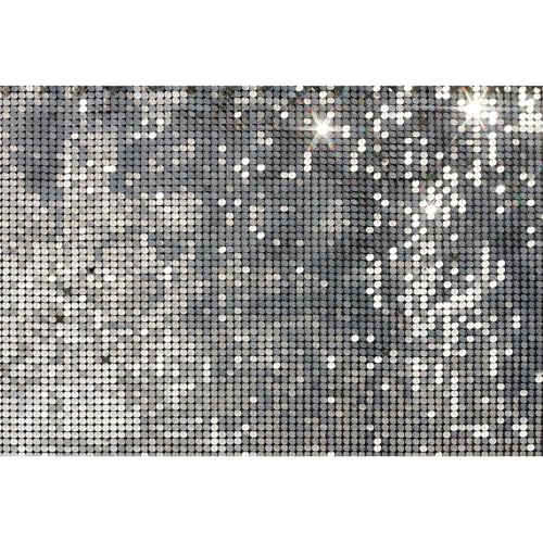 Ttincceer Fondo de Purpurina Plateada 3x2.5m Destellos Plateados Brillantes (sin Lentejuelas) Fondo para fotografía de cumpleaños decoración para Fiestas de cumpleaños y Bodas