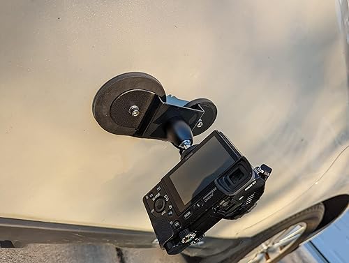 Miniatura 4 de Soporte magnético para cámara con adaptador de trípode de rosca macho de 14 "-20 Soporte de montaje de leva magnético de doble base para