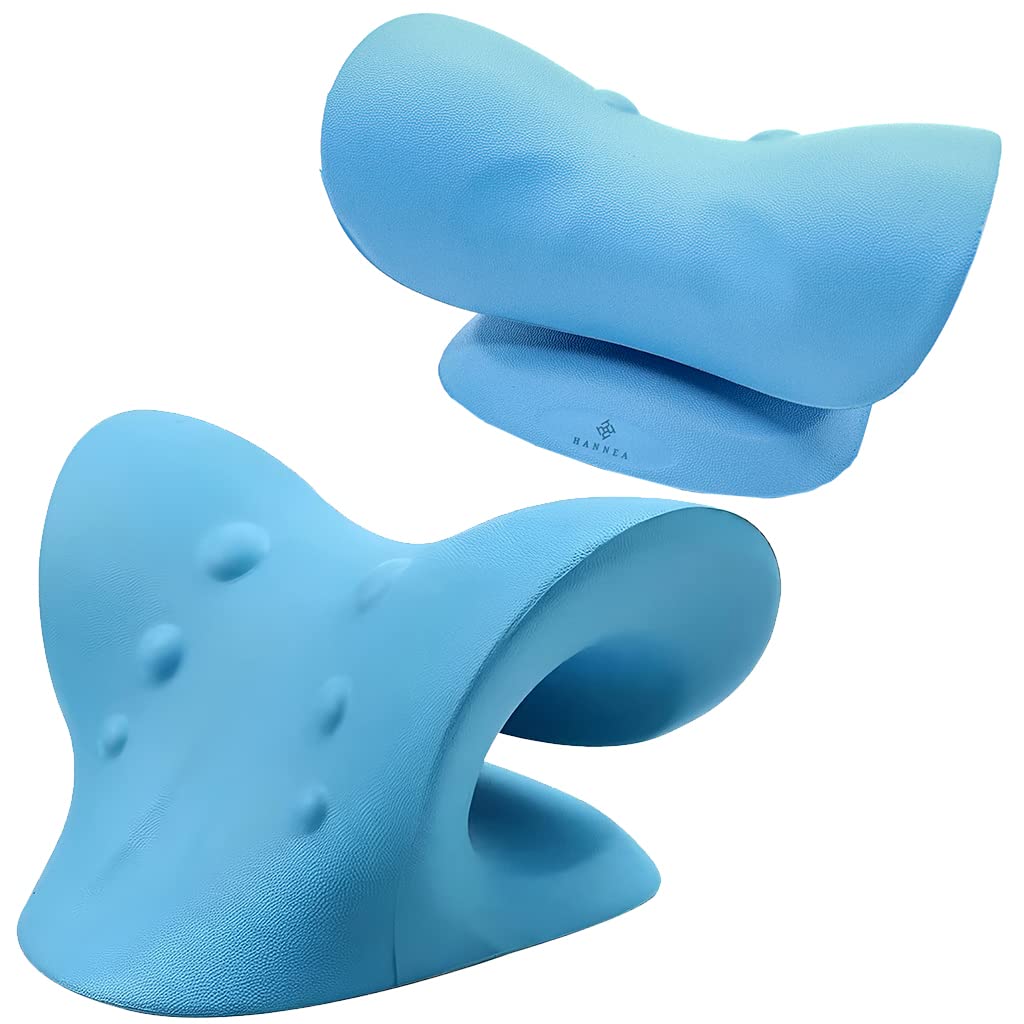 HANNEA® Neck Massage Cervical Pillow Traction Device, Shoulder Relaxer, Fast Pain Relief, Melts Away Muscle Knots, Trigger Point, Tension, Stretcher, Neck Pillow for Neck Pain Sleeping HANNEA® Neck Massage Cervical Pillow Traction Device, Shoulder Relaxer, Fast Pain Relief, Melts Away Muscle Knots, Trigger Point, Tension, Stretcher, Neck Pillow for Neck Pain Sleeping