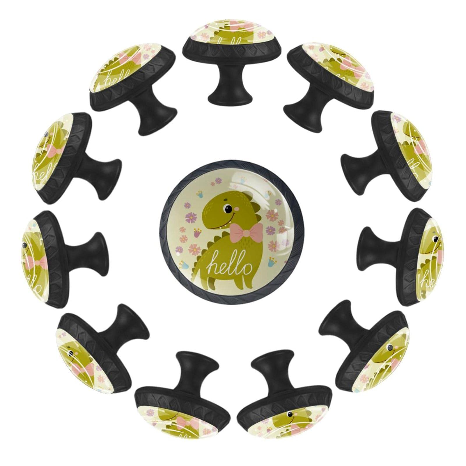 Poignées boutons de tiroir dinosaure 35 mm meuble commode chambre bébé lot de 12