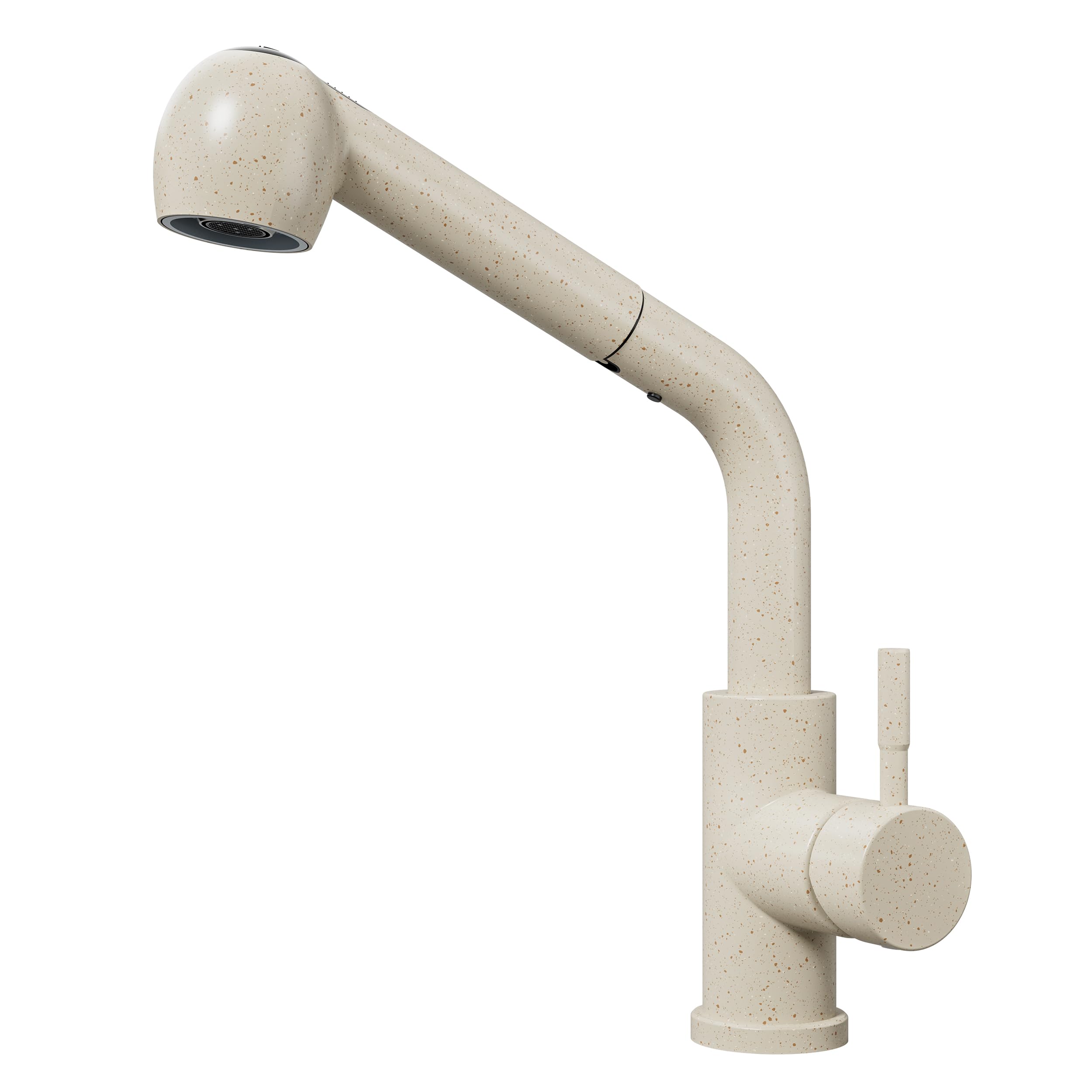 Rubinetto Lavello Cucina, Rubinetto cucina con doccetta estraibile 2 Modalità Acqua, Miscelatore cucina Girevole a 360°, Acciaio Inossidabile, Farina D'avena
