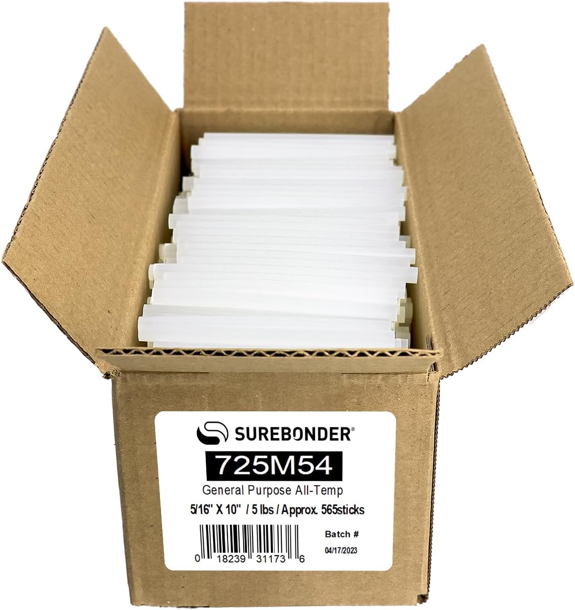 Surebonder Mini Size Clear Dual Temp Hot Glue Sticks – 5 lb Box, Perfect for Crafts, DIY, & All-Purpose Use, Approximately 565 Mini Glue Sticks