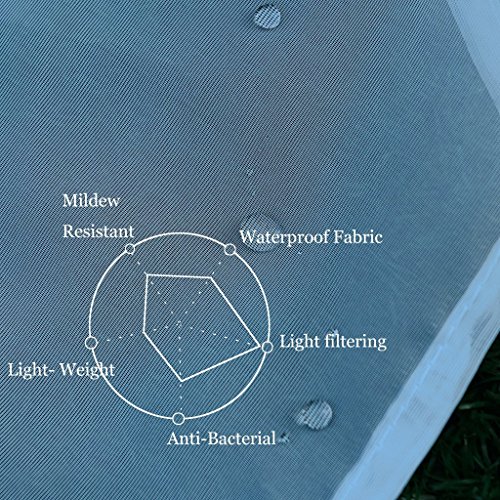 Nicetown White Sheer Outdoor Curtain For Patio Waterproof, Elegant Tab Top Waterproof Indoor Outdoor Curtain For Porch/Pergola (1 Panel, W54 X L84, White) #TOP5