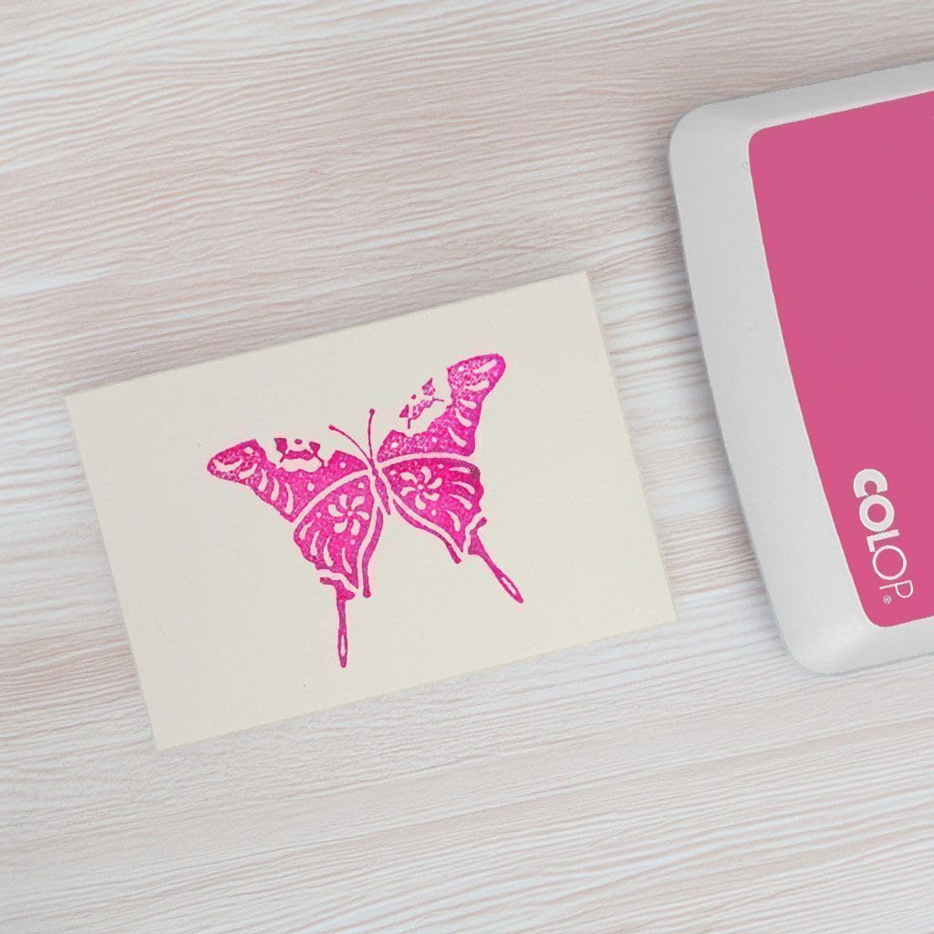 COLOP Make 1 Ink Stamp Pad, Non-Toxic, 3.5" x 1.94", Shiny Pink