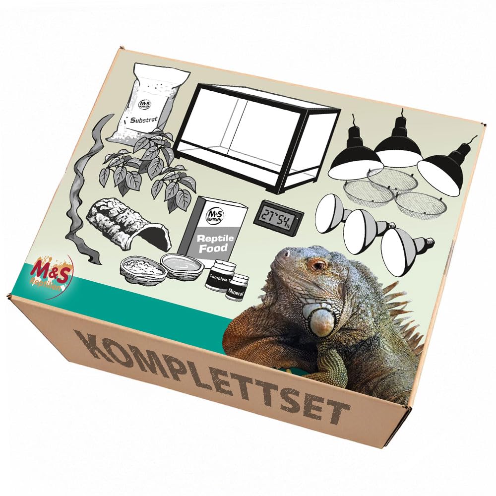 Komplettset: Für Leguane (182x61x91cm) Terrarium mit ReptiZoo Glas-Terrarium (ca.182x61x91cm) RK0231-S/RK0231-B