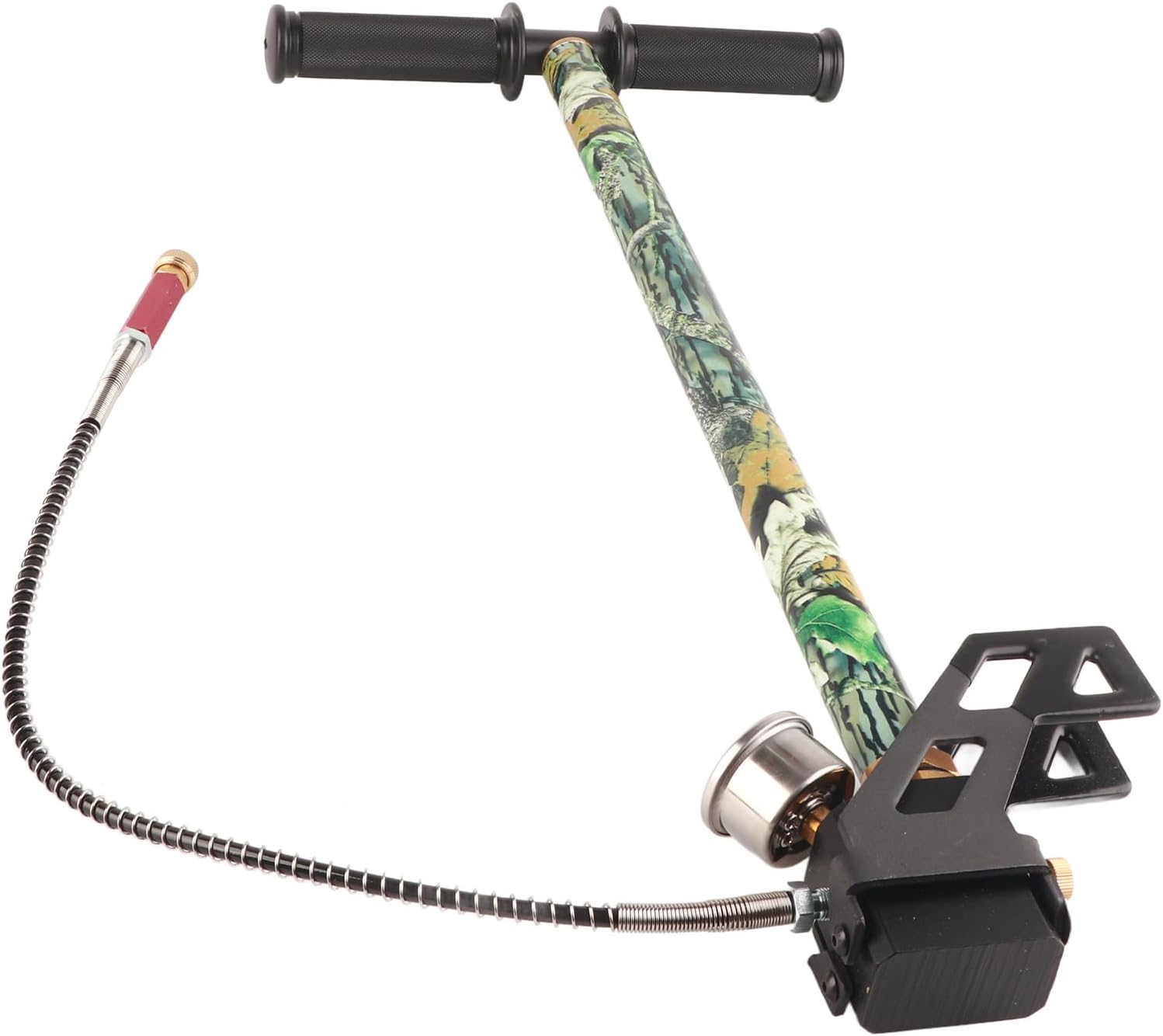 Hand Pump, Camouflage High Pressure 3 Stage Air Pumps for Rifles, Stainless Steel, Oil Water Separator, Foldable Pedals, for Pistols, Rifles, air Guns