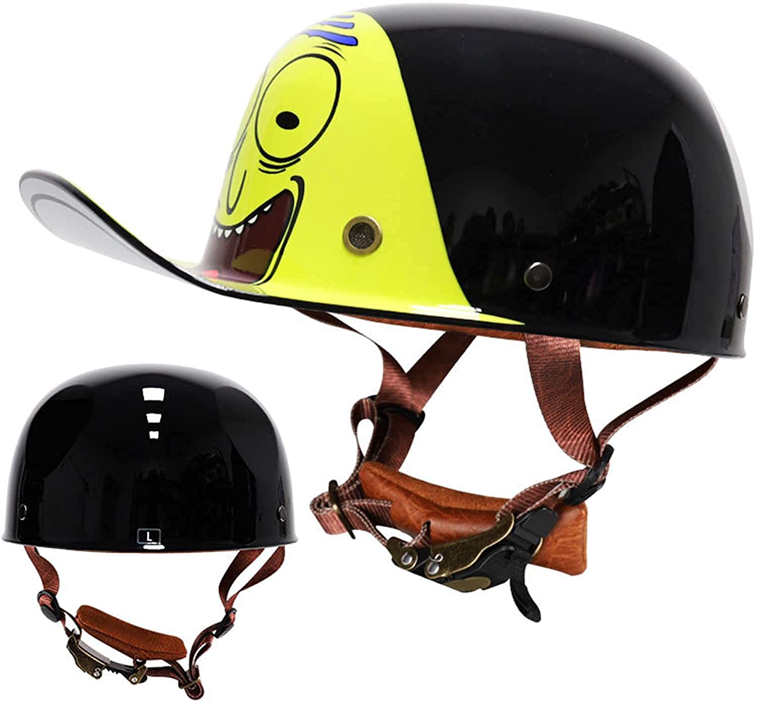 Retro German Styled Motorcycle Helmet 