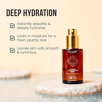 Gin Amber Beauty Hyaluronic Acid Serum - Hydrating Facial Serum, 1 fl oz
