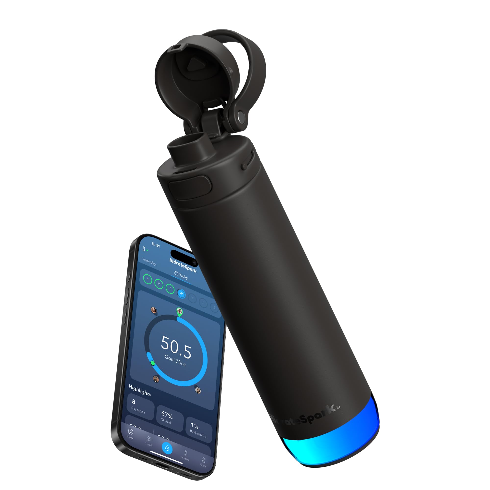 Hidrate Spark PRO スチール製スマート水筒620ml/21オンス 21 oz HidrateSpark PRO