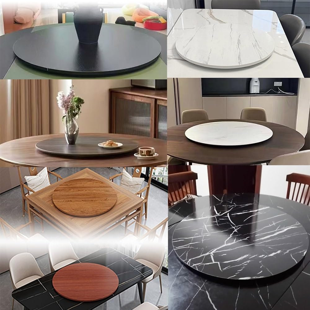 Plaque De Service Rotatif En Bois Rond Lazy Susan Plateau Tournant 50-100cm