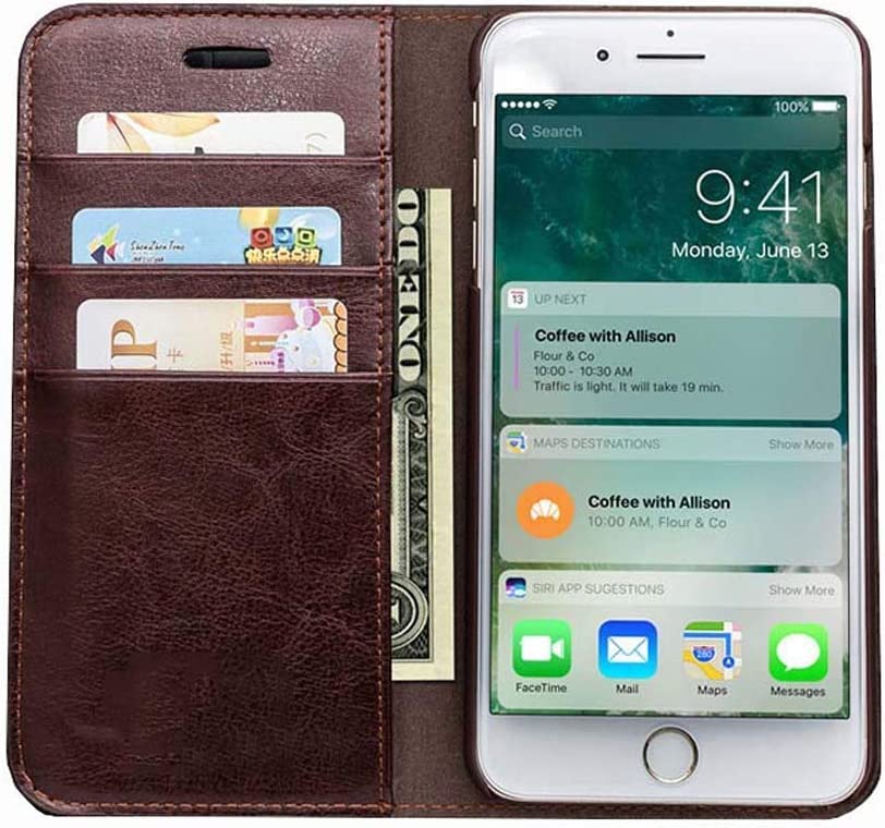 Housse de protection en cuir antichoc GUMMMY marron pour iPhone SE