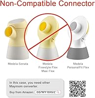 Vista 5 de Maymom Kit de conversión compatible con extractores de leche Medela (seleccionados) para ser compatible con botellas Avent Classic, botella Avant
