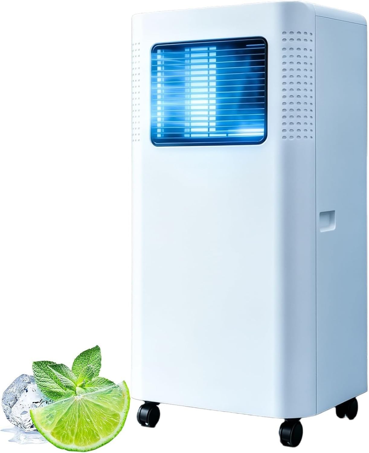 Przenośny klimatyzator 8000 BTU 3w1 cichy z osuszaczem i wentylatorem, LED, timer 24h, pilotem oraz zestawem montażowym do okna do domu i sypialni