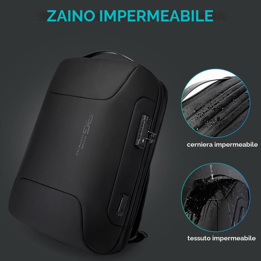 BANGE Zaino Tech per computer portatile per uomo e donna