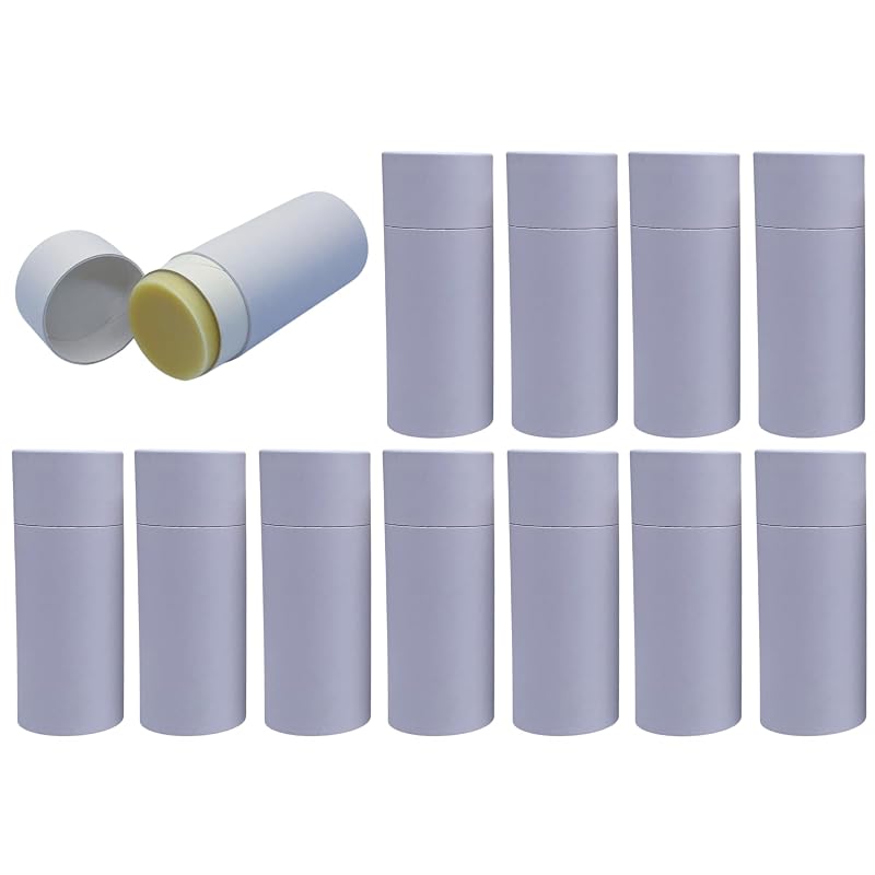 GREENWAY CONTAINERS Frascos Recarregáveis de Papel Kraft com Tampa, 70 mL, Pacote com 12, Branco