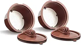 2 Cápsula Reutilizável para Cafeteira Dolce Gusto Versão Crema café, Perfeita Uso diário