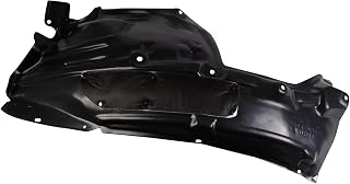 TRQ Front Right Rearward Inner Fender Liner Black Passenger Side