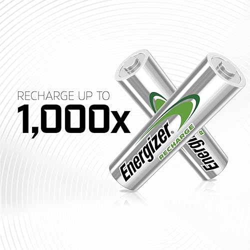 Miniatura 4 de Energizer Baterías AA recargables, recarga universal doble A batería precargada, 16 unidades y pilas AAA recargables, recarga universal triple A