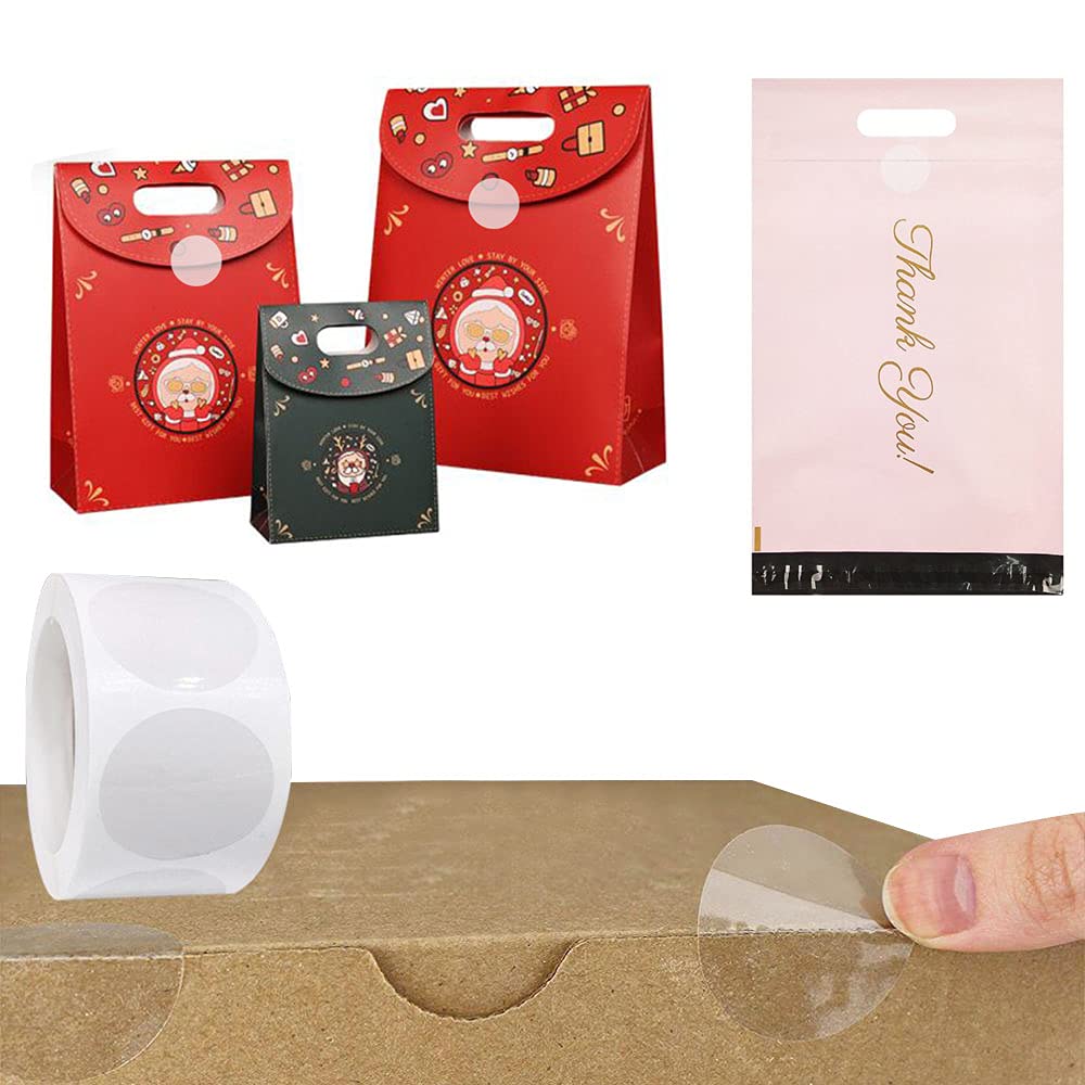 Ensemble d'autocollants adhésifs ronds transparents isolés sur fond transparent. Etiquette