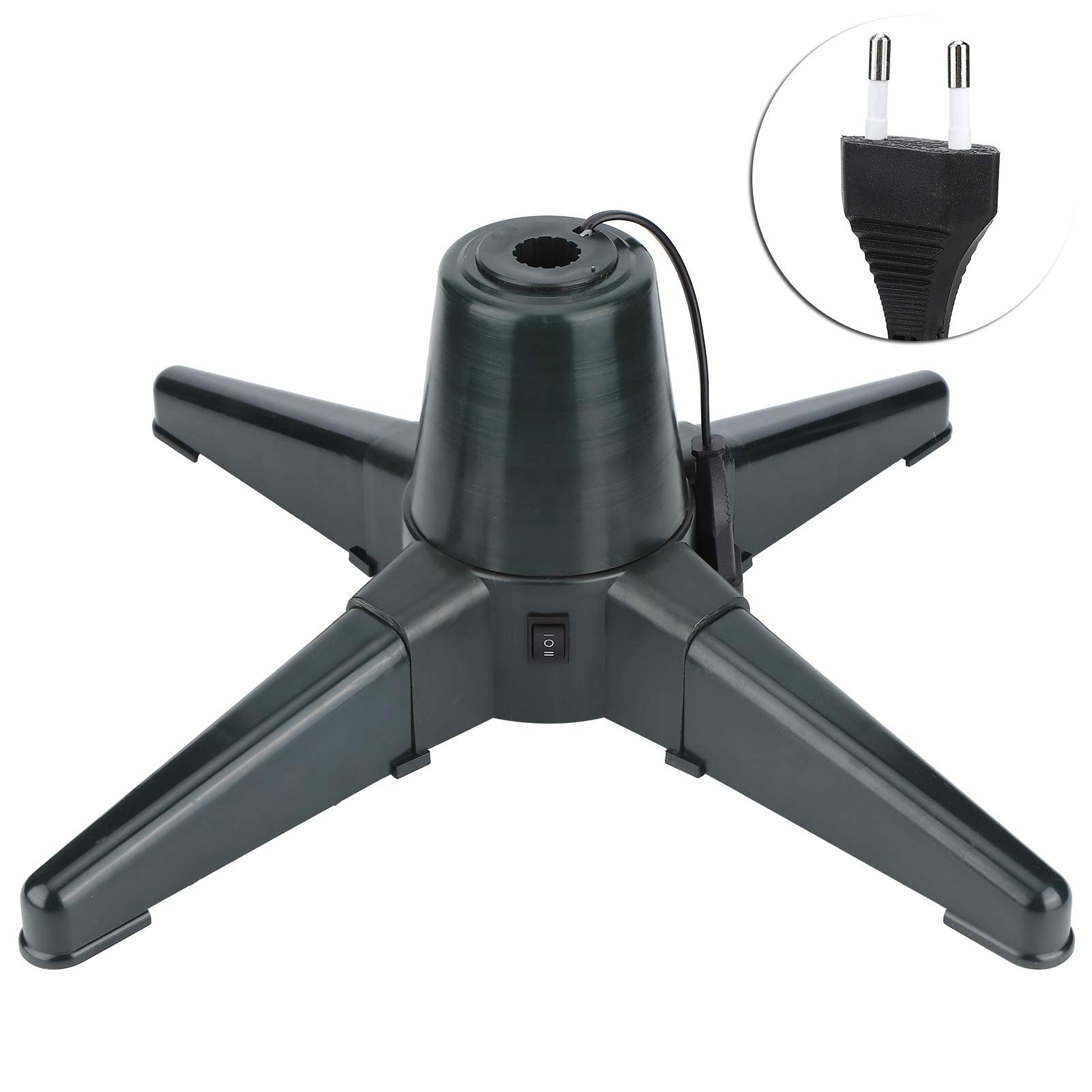 Soporte para árbol de Navidad, Soporte Eléctrico Giratorio de 360 ​​Grados para árbol de Navidad, Estante de Soporte para árbol Estable para Decoraciones Navideñas en el Hogar