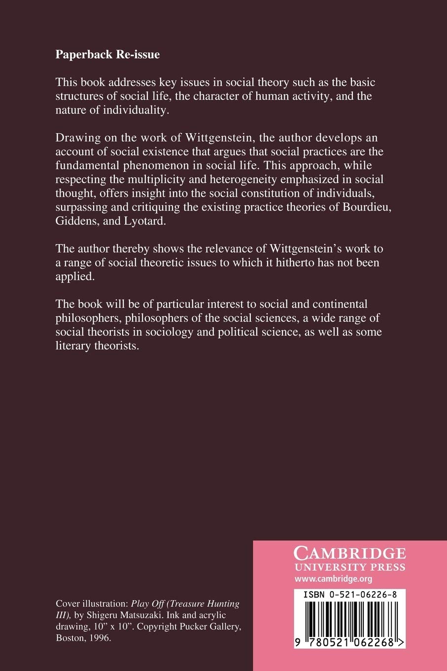 Social Practices: A Wittgensteinian Approach to Human Activity and the Social
