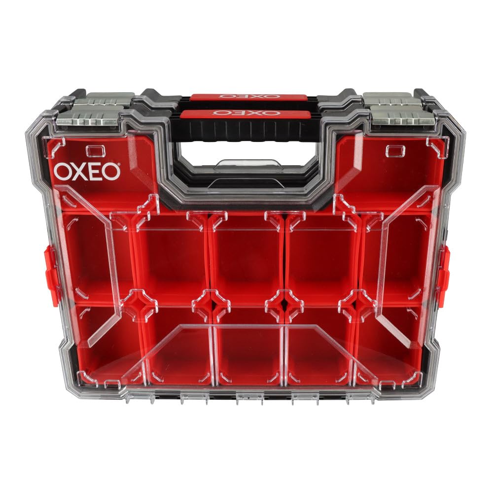 Lot de 2 Mallettes organiseur superposées - 2x12 Compartiments Amovibles - résistant aux chocs - 2 profondeurs