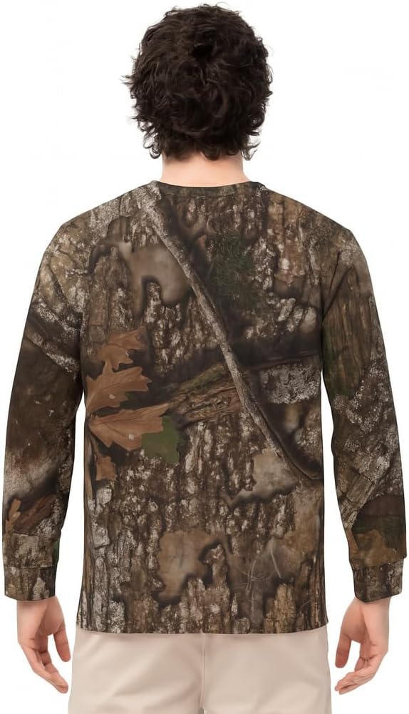 Realtree Men's Performance Camo Long Sleeve Hunting Shirt | UPF 30 Moisture-Wicking Outdoor Tee - Image 3
