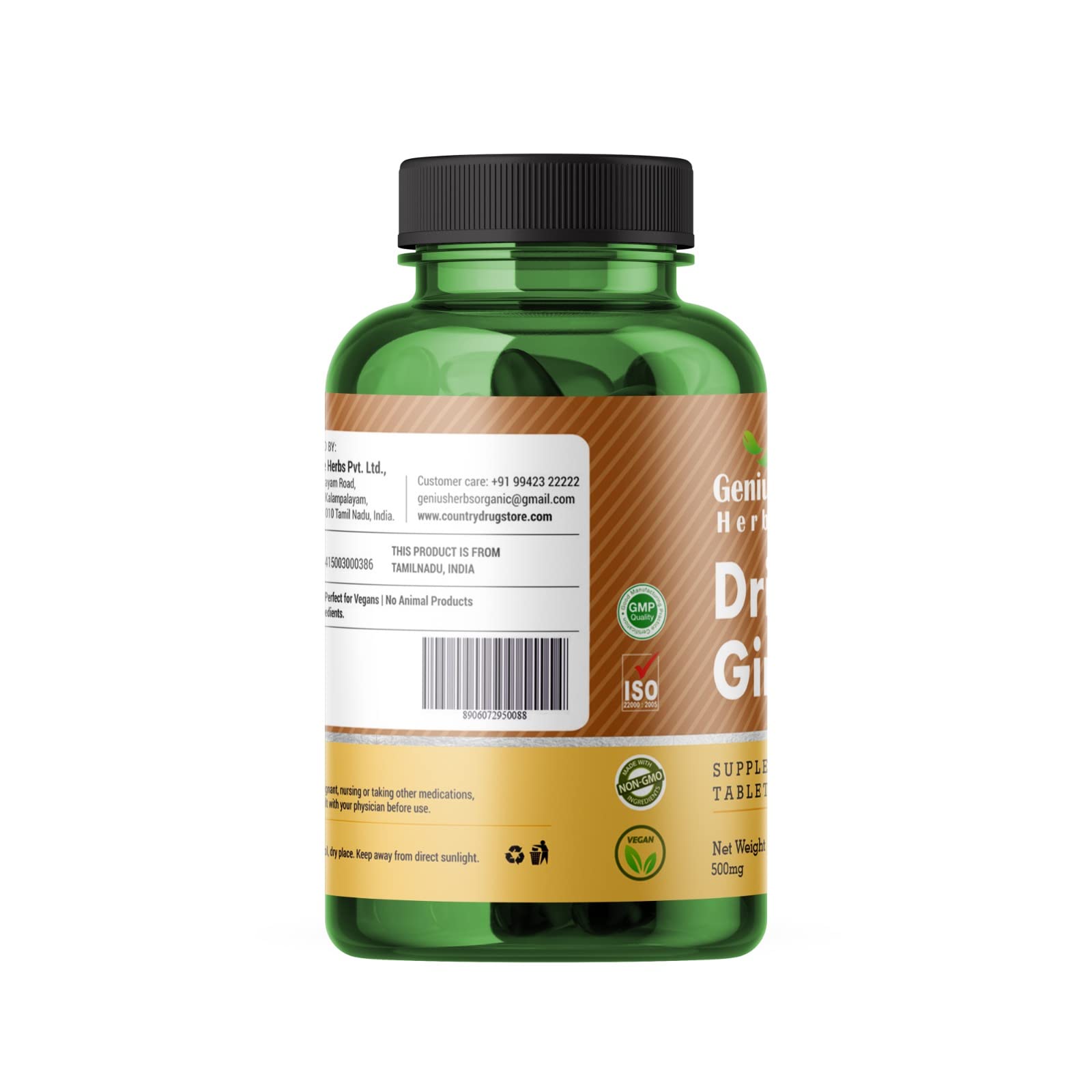 Genius Herbs Dried Ginger Tablets| Improves Digestion | Enhances Immunity Pack of 5 1