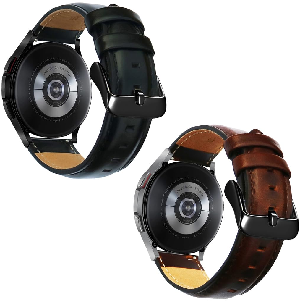 OTOPO for Galaxy Watch 4/6 Classic Bands 47mm 46mm 43mm 42mm,Watch 7 6 5 4 FE Band 40 44mm/Garmin Vivoactive 3/5 Bands, 20mm Quick Release Luxury