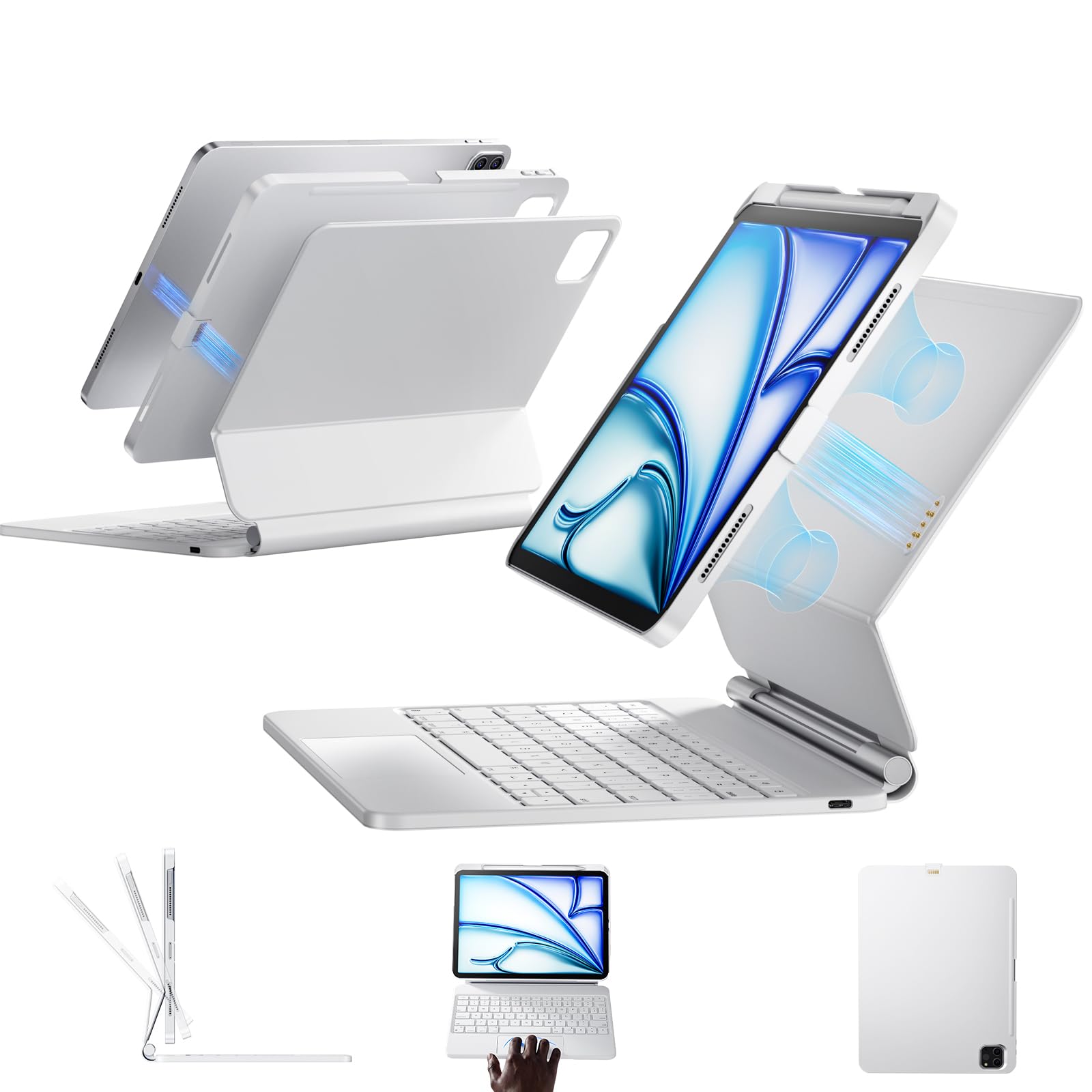 Direct link Keyboard Case for iPad Air 11-inch (M3 2025 / M2 2024) & iPad Pro 11 inch(1st/2nd/3rd/4th) – Magic-Style Magnetic Keyboard Case with Multi-Touch Trackpad for 10.9” iPad Air 4th/5th Gen.-image-11