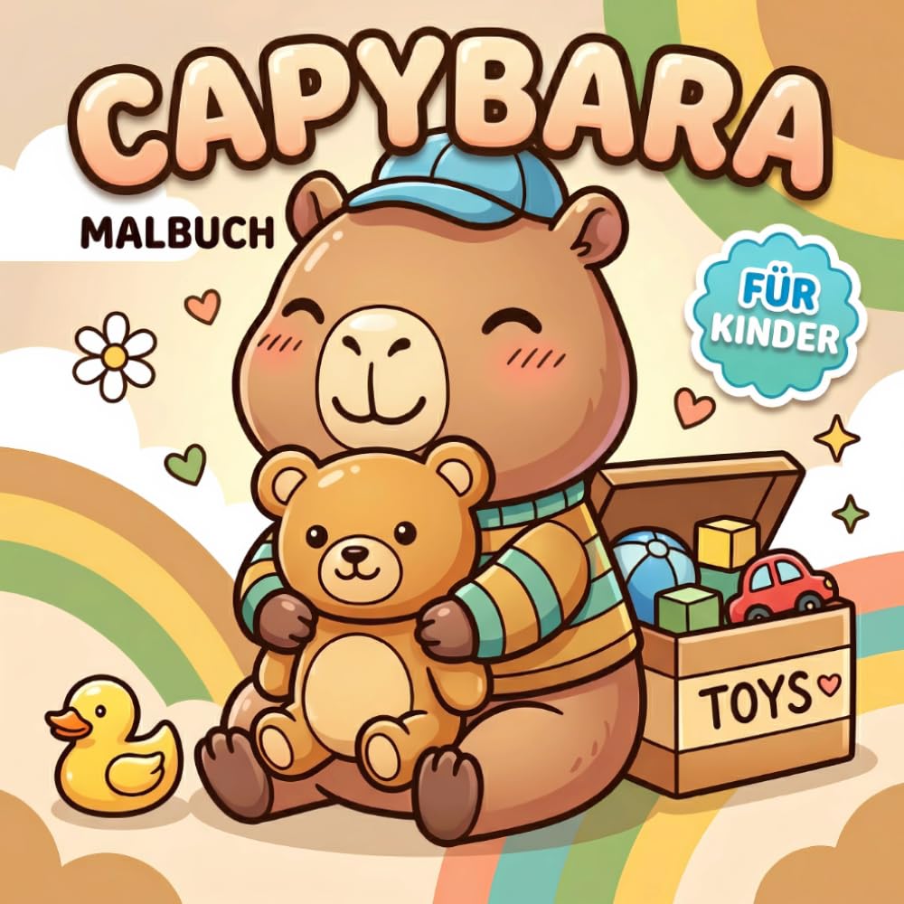 Capybara Malbuch Für Kinder: Über 60 Süße Motive Mit Fröhlichen Alltagsszenen, Niedlichen Accessoires Und Lockerem Ausmalspaß Für Jungs, Mädchen Und Teens