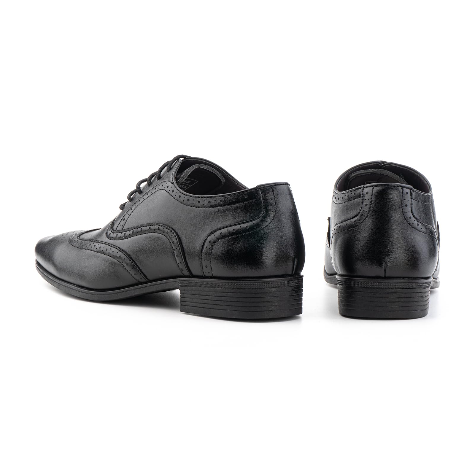 Hitmars Zapatos Oxford Hombre Zapatillas Vestir Derby Zapatos Boda Brogues Zapatos de Vestir Formales Cordones Clásico Zapatos Traje Negro 42 EU