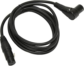 DAUERHAFT XLR Cabo de microfone macho para fêmea, cabo balanceado XLR de 2 m / 6,6 pés conector de 3 pinos PVC qualidade de som HiFi Uso versátil Shell de liga de zinco para KTV para palco