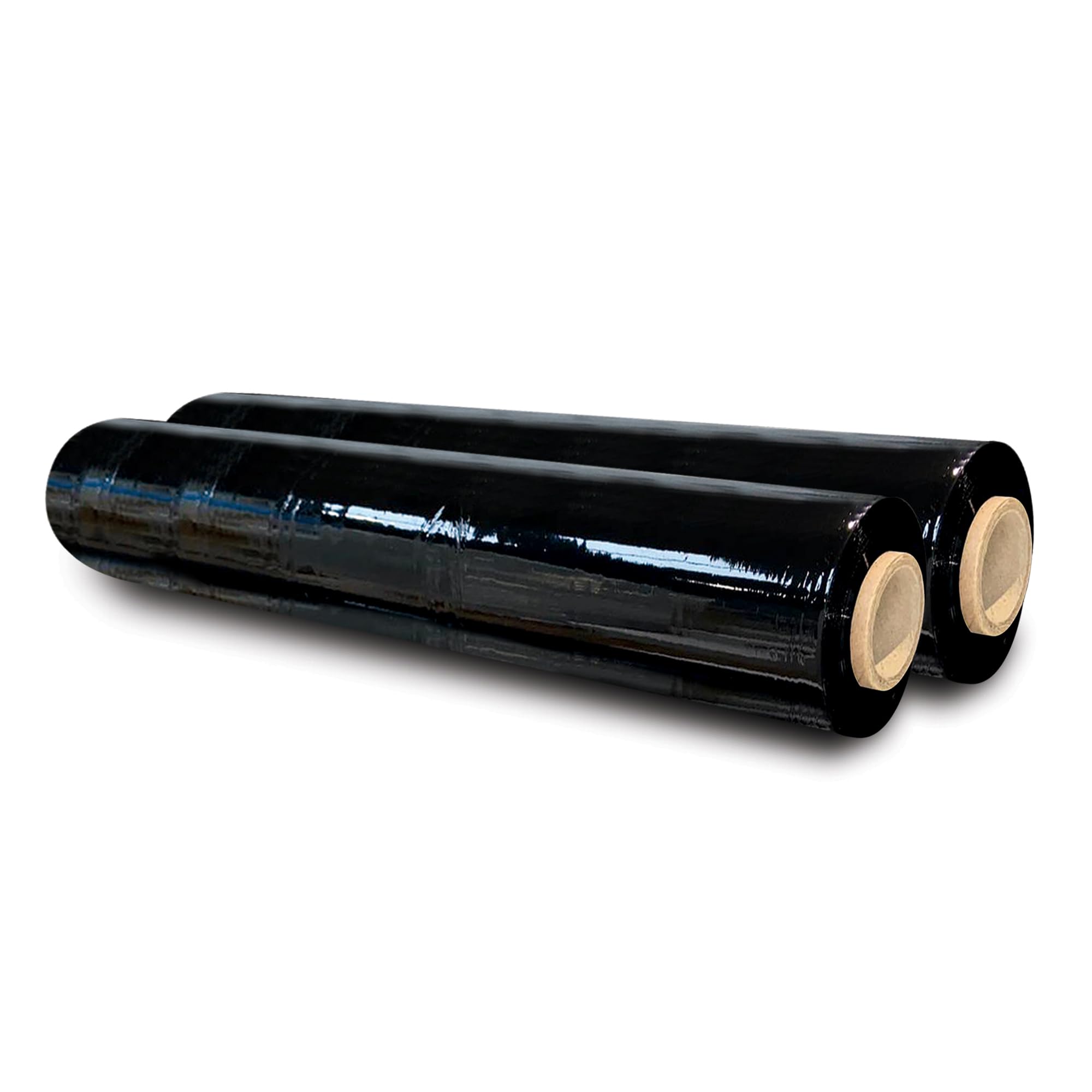 JeeJaan® 2 Rolls of Black Heavy Duty Pallet Strech Shrink Wrap 500mm x 300m x 23mu - Strong Packaging Industrial Shrink Film Pallet Wrap for Moving Home, Furniture, Luggage and Parcel