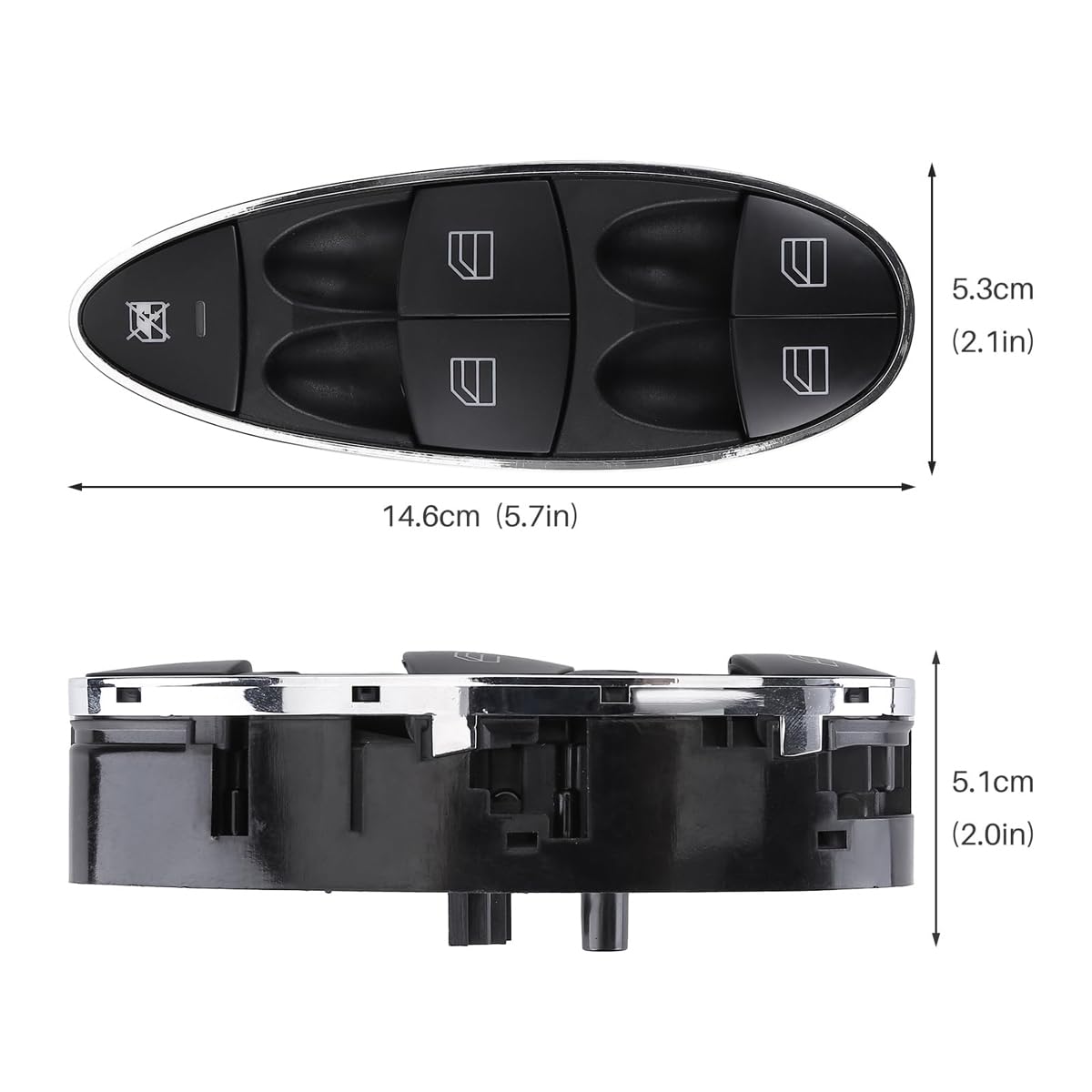 Qury A2118213679 - Interruptor de ventana eléctrica para coche, botón izquierdo del lado del conductor, apto para W211, C219, S211