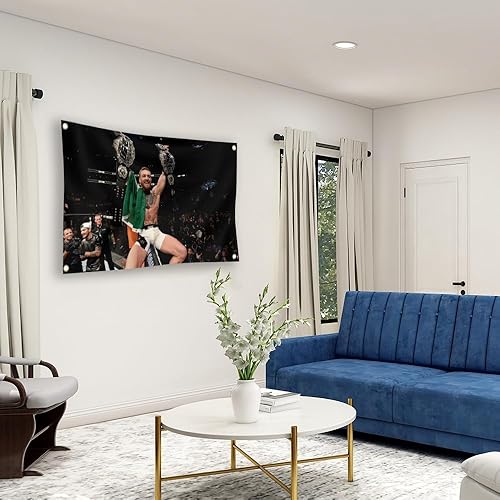 Miniatura 6 de TOWERS Conor Mc-Gre-gor - Bandera de boxeo de 3 x 5 pies, banderas divertidas resistentes a los rayos UV a la decoloración y duradera bandera de