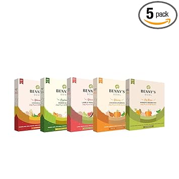Benny's Bowl Delicious Fresh Dog Food, Trial Pack with 5 Recipes x 300g Each, Wet Dog Food for Adult and Puppy (Pack of 5)