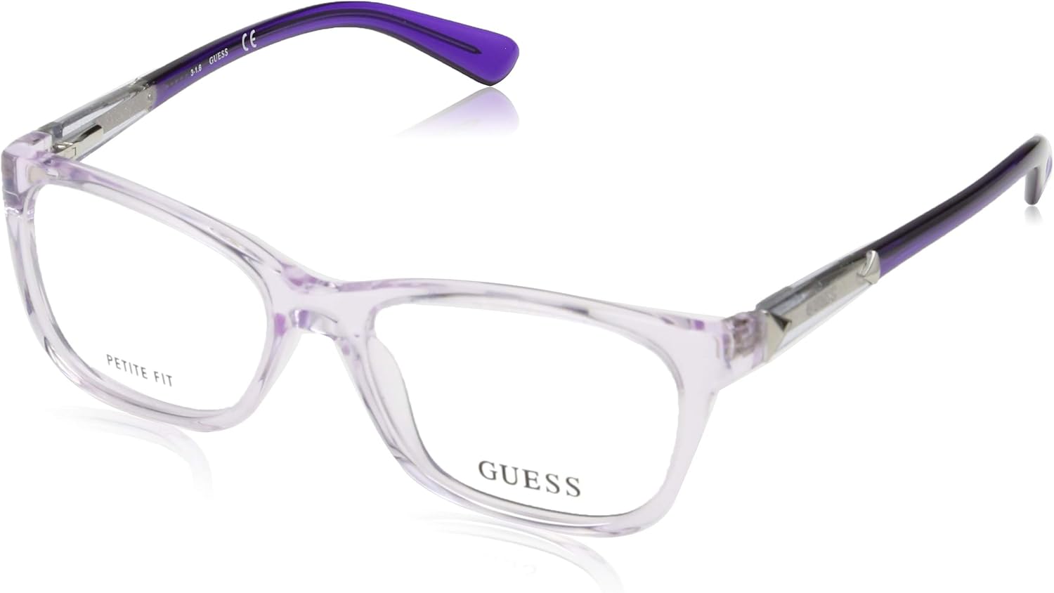Guess GU2561 Eyeglass Frames Shiny Lilac Frame, 50 mm