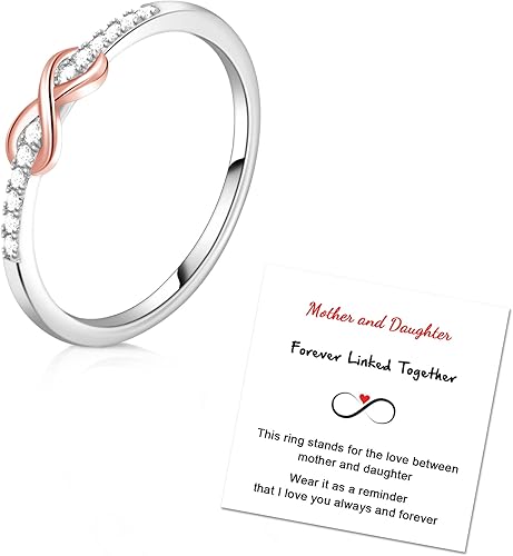 Memgift Gifts for Women Mothers Day Gift from Daughter Best Friends Birthday Gifts for Nieces Granddaughters Love Knot Rings for Christmas