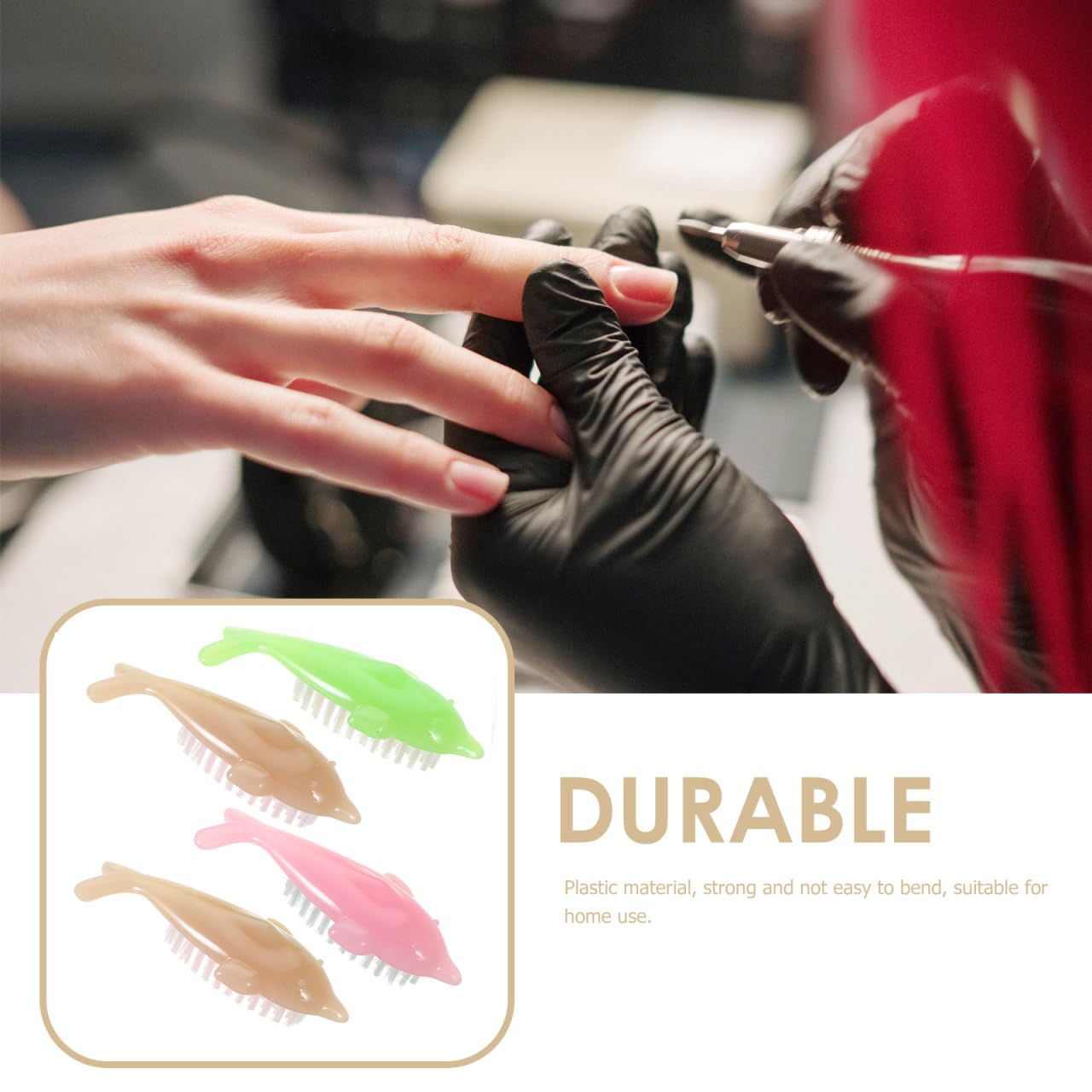 Didiseaon Novelty Nail Brushes Dolphin: Shape Manicure Tool for Hand and Foot Scrubbing Soft Bristles Pedicure Brush for Daily Routine for Home Improvement 4 PCS - Image 3