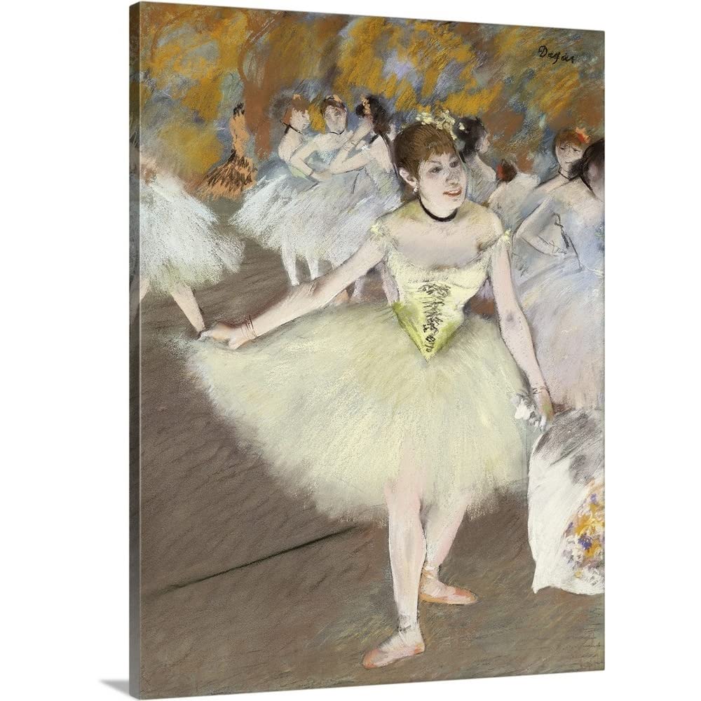 CANVAS ON DEMAND Sur La Scene 1879-1881 Canvas Wall Art Print by Edgar Degas Impressionism Fine Art Classic