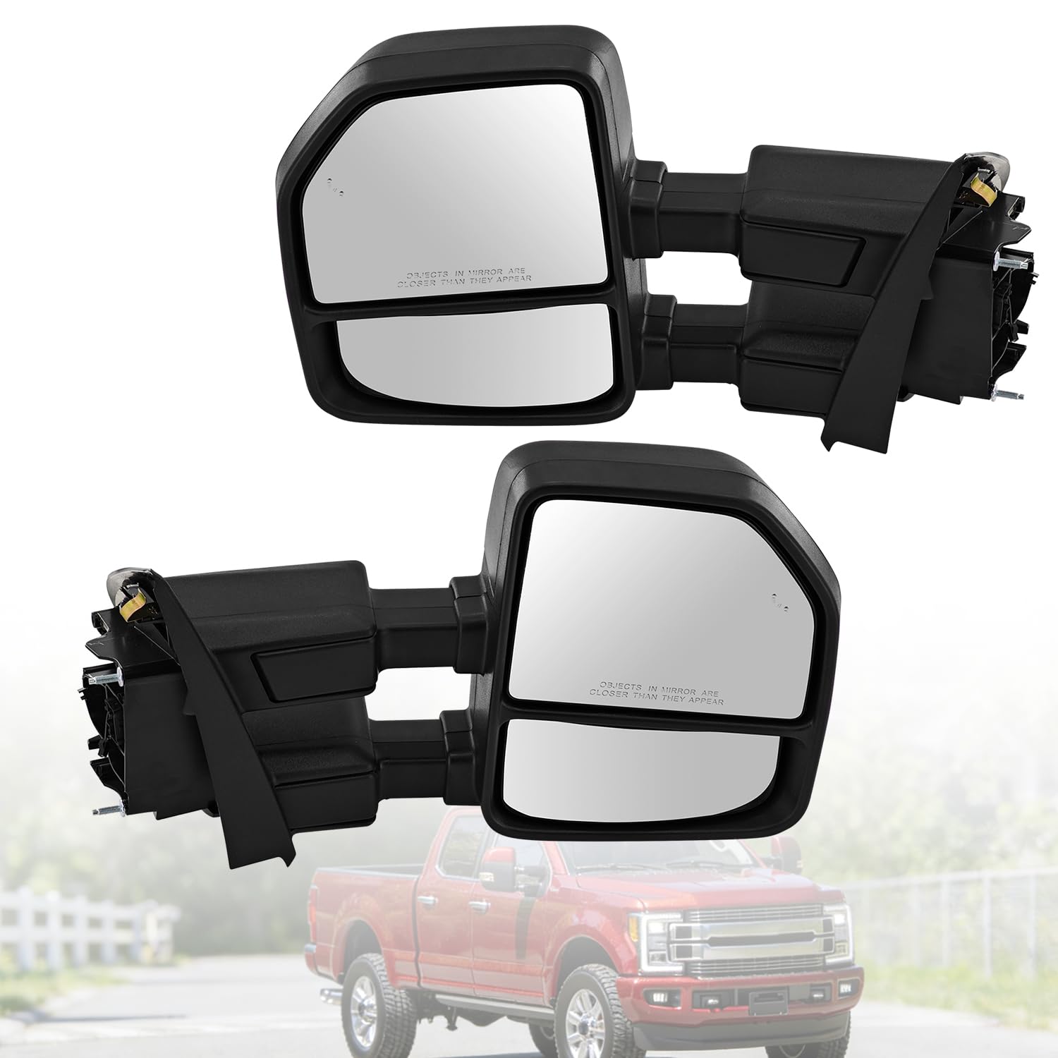 View 1 of ***PARTIAL SET- PRICE ADJUSTED***Uritue Tow Mirrors for Ford F250-F550 2017-2022